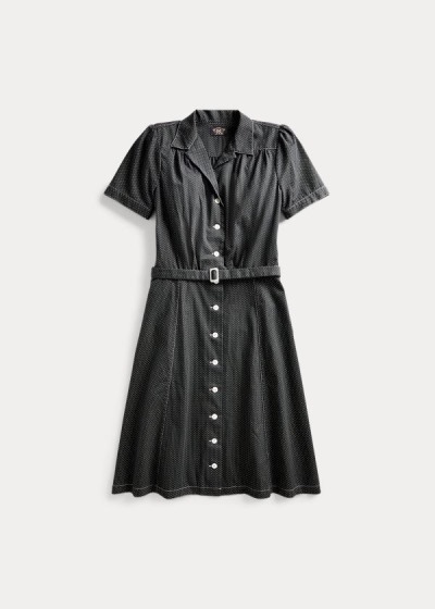 Vestidos Ralph Lauren Mujer Negros Multicolor - Polka-Dot - HDJRU1624